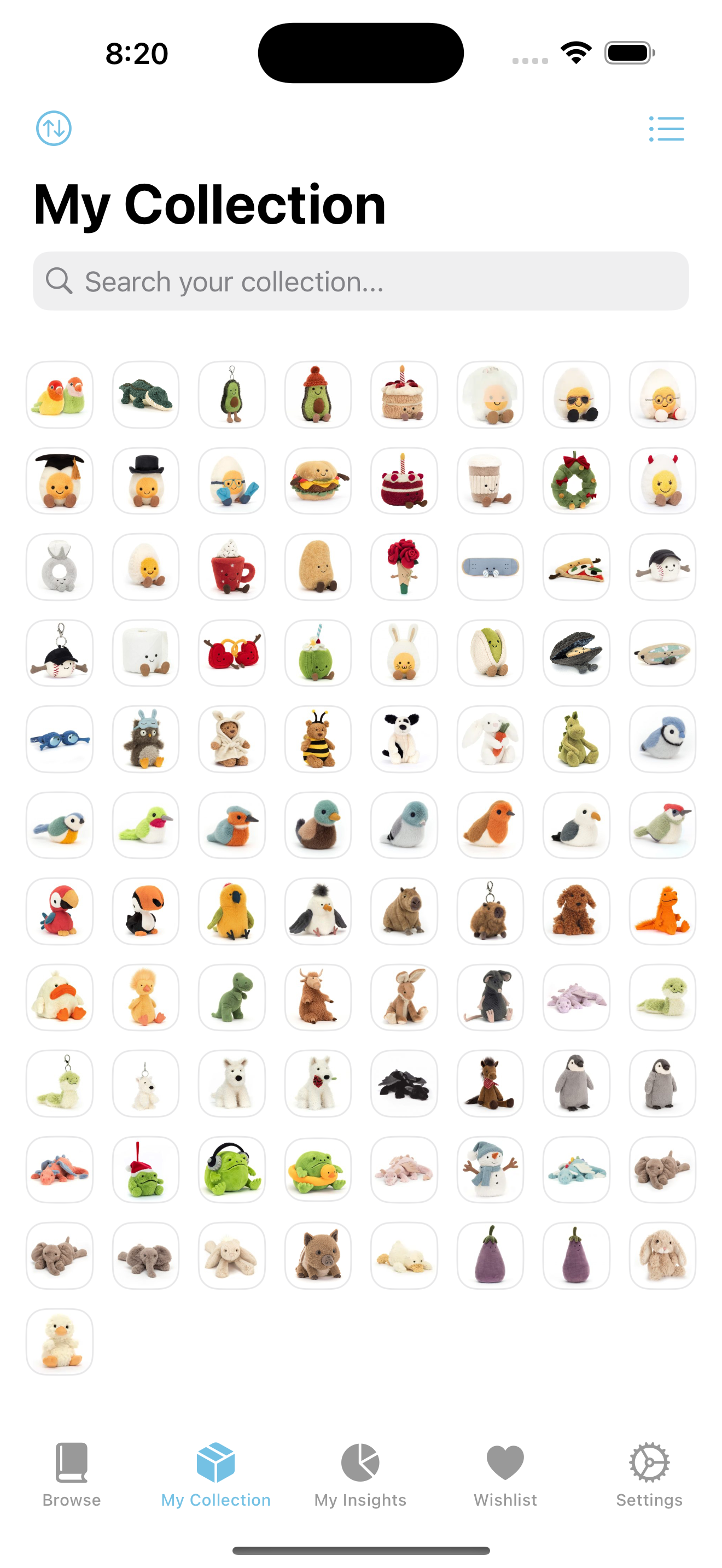 Collection in List View with nicknames